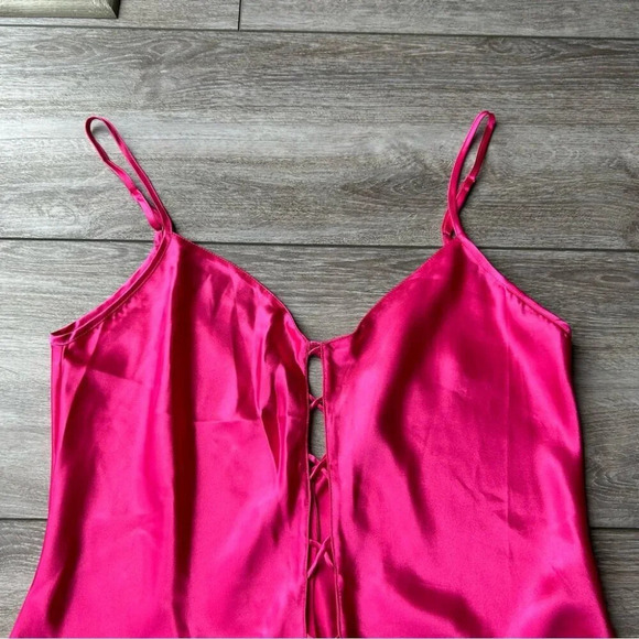 NWT La Senza Pink Satin Slip Dress - Picture 5 of 12